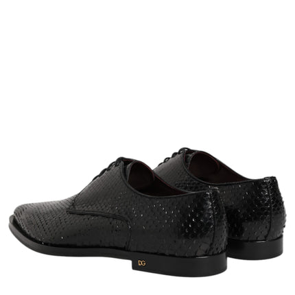 Dolce & Gabbana Black Leather Lace Up Dress Men Derby Shoes