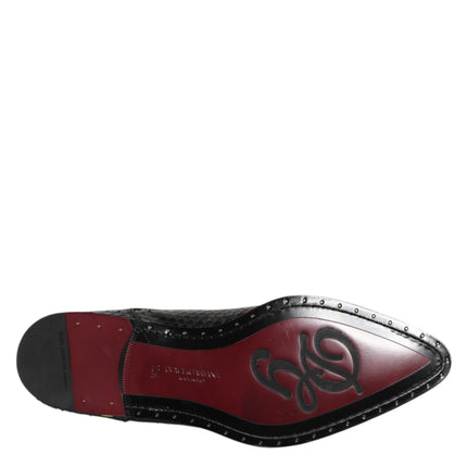 Dolce & Gabbana Black Leather Lace Up Dress Men Derby Shoes