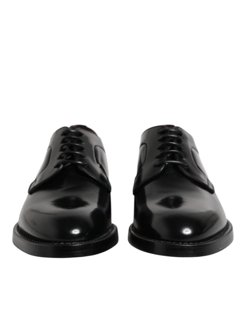 Dolce & Gabbana Black Calf Leather Lace Up Dress Derby Shoes Dolce & Gabbana