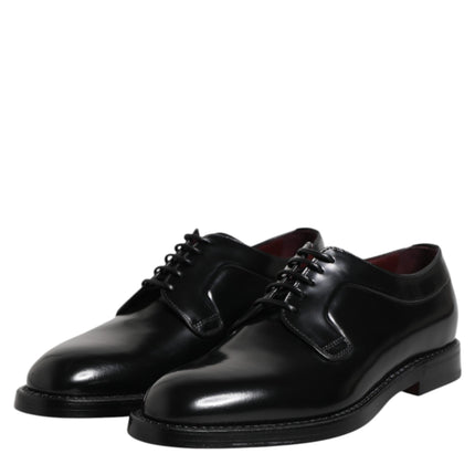 Dolce & Gabbana Black Calf Leather Lace Up Dress Derby Shoes