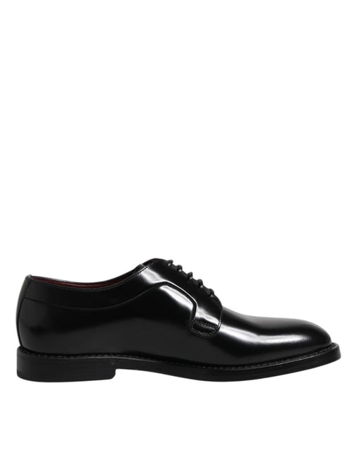Dolce & Gabbana Black Calf Leather Lace Up Dress Derby Shoes Dolce & Gabbana