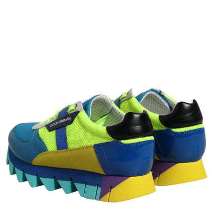 Dolce & Gabbana Multicolor Leather Low Top Men Sneakers Shoes