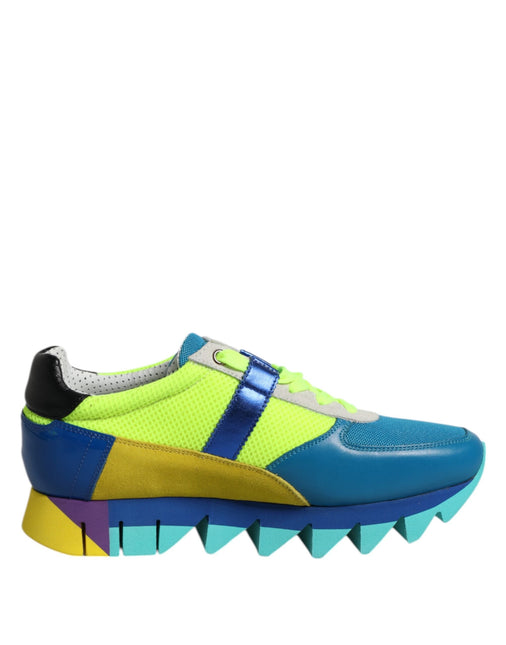 Dolce & Gabbana Multicolor Leather Low Top Men Sneakers Shoes Dolce & Gabbana