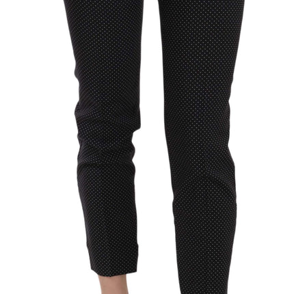 Dolce & Gabbana Polka Dot Slim Capri Trousers Tapered Pants