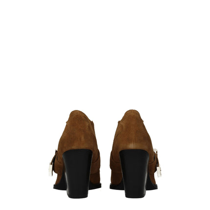 Versace Jeans Brown Leather Ankle Boots