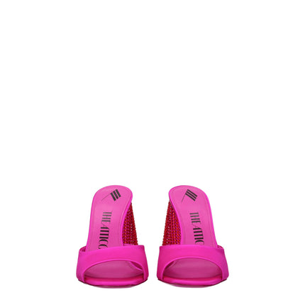 The Attico Pink Satin Platform Sandals