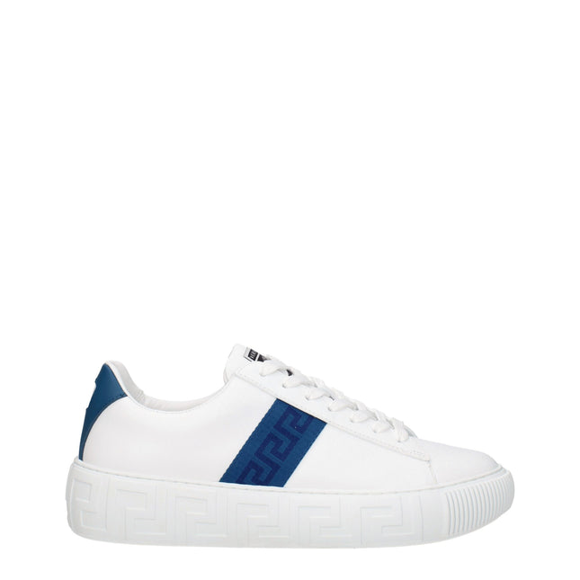 Versace White Leather Low Top Sneakers