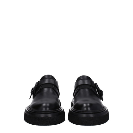 Max Mara Black Leather Oxfords And Derbies