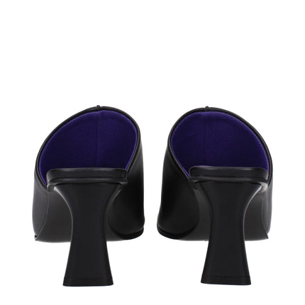 Stella McCartney Black Leather Stiletto Heel Sandals