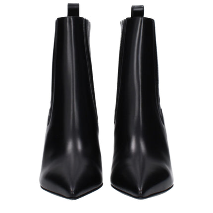 Valentino Garavani Black Leather Ankle Boots