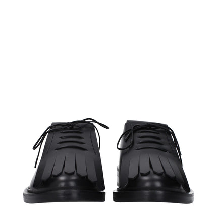 Max Mara Black Leather Oxfords And Derbies