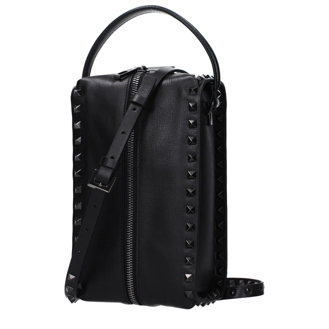 Valentino Garavani Black Leather Clutch Bag