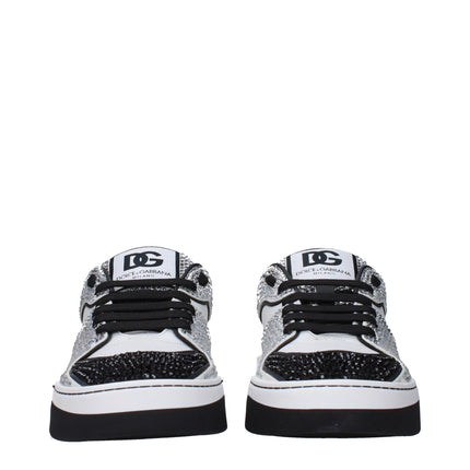 Dolce & Gabbana White Leather Low Top Sneakers