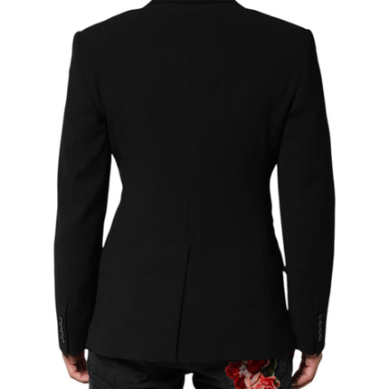 Dolce & Gabbana Black SICILIA Double Breasted Coat Blazer