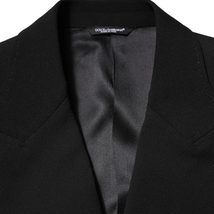Dolce & Gabbana Black SICILIA Double Breasted Coat Blazer