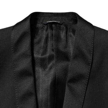 Dolce & Gabbana Black Wool Men Single Breasted 2 Piece Suit