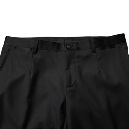 Dolce & Gabbana Black Wool Men Single Breasted 2 Piece Suit
