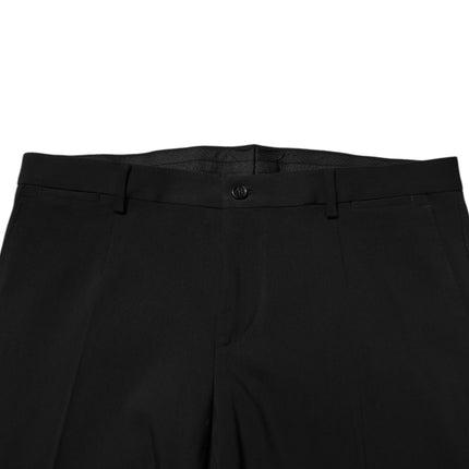 Dolce & Gabbana Black Cotton Single Breasted 2 Piece Suit