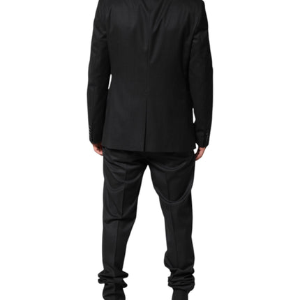 Dolce & Gabbana Dark Gray Wool Single Breasted 2 Piece Suit