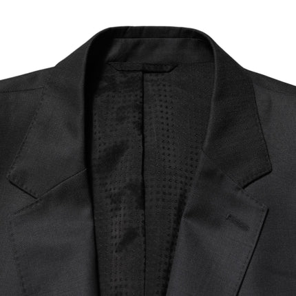 Dolce & Gabbana Dark Gray Wool Single Breasted 2 Piece Suit
