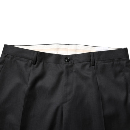 Dolce & Gabbana Dark Gray Wool Single Breasted 2 Piece Suit