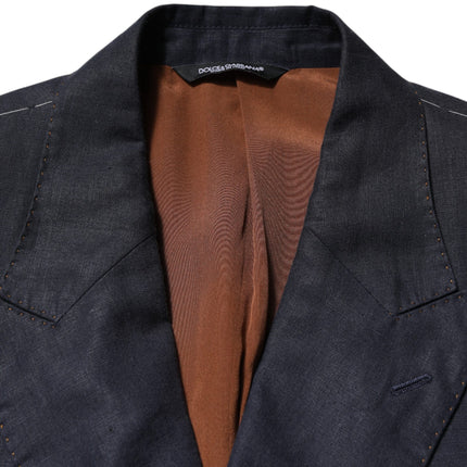 Dolce & Gabbana Dark Blue Double Breasted 2 Piece Suit