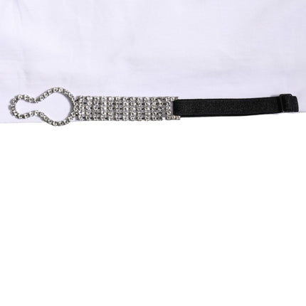 Dolce & Gabbana White Crystal Embellished Collared Shirt Top