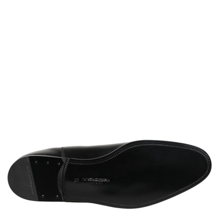 Dolce & Gabbana Black Chelsea Slip On Mid Calf Boots Shoes