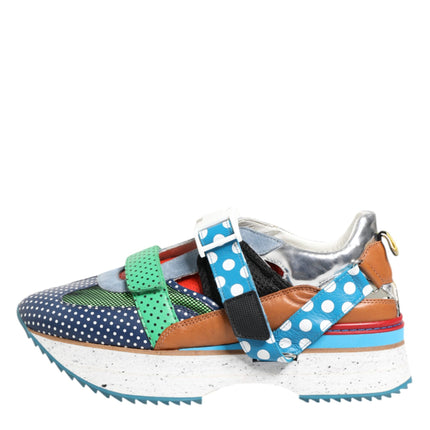 Dolce & Gabbana Multicolor Leather Low Top Sneakers Shoes