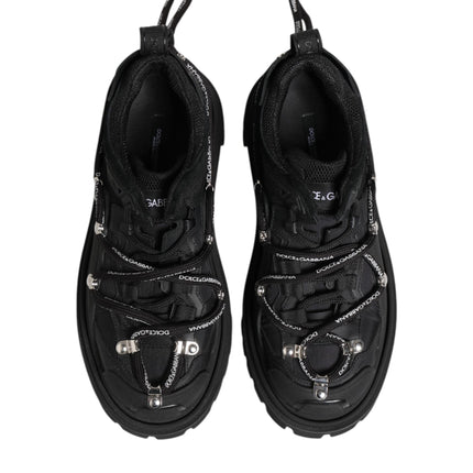 Dolce & Gabbana Black Low Top Lace Up Trekking Sneakers Shoes