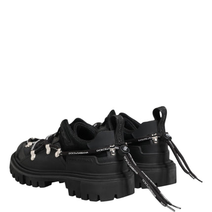 Dolce & Gabbana Black Low Top Lace Up Trekking Sneakers Shoes