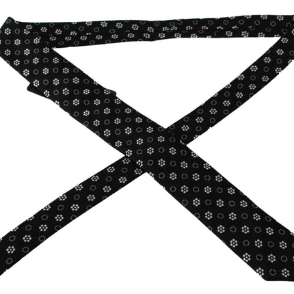 Dolce & Gabbana Black 100% Silk Floral Print Print Classic Tie
