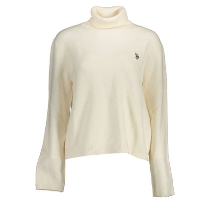 U.S. POLO ASSN. White Acrylic Women's Sweater
