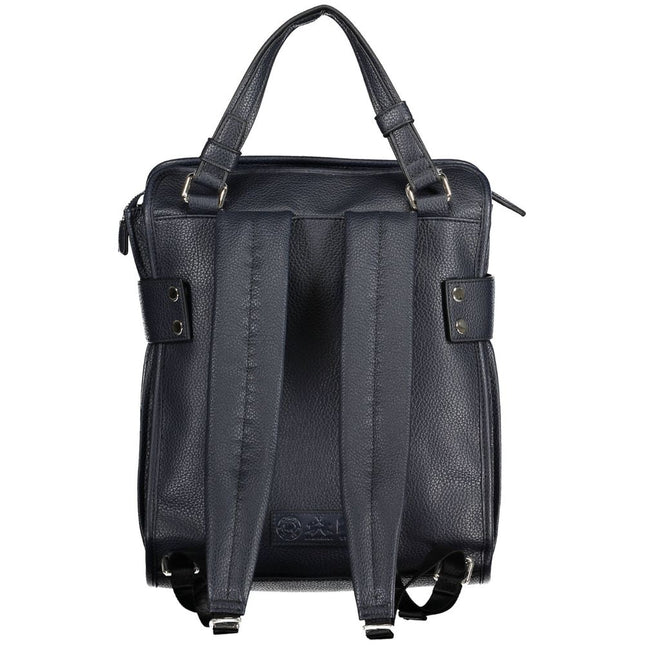La Martina Blue Polyurethane Women Backpack
