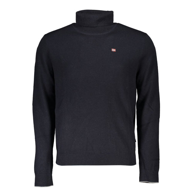 Napapijri Black Tessuto Mens Sweater High Neck