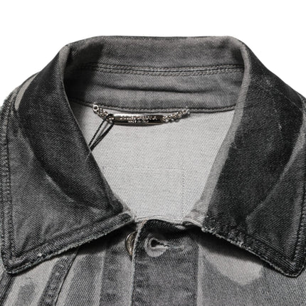 Dolce & Gabbana Gray Washed Cotton Stretch Denim Jacket