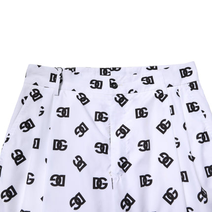 Dolce & Gabbana White Logo Cotton Skinny Denim Trouser Pants