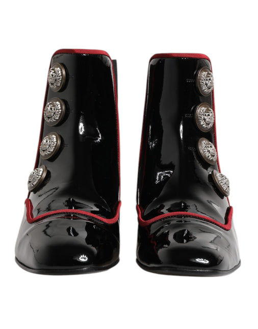 Dolce & Gabbana Black Jackie Buttoned Chelsea Boots Shoes