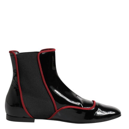 Dolce & Gabbana Black Jackie Buttoned Chelsea Boots Shoes