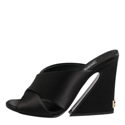 Dolce & Gabbana Black Keira Baroque High Heel Sandals Shoes