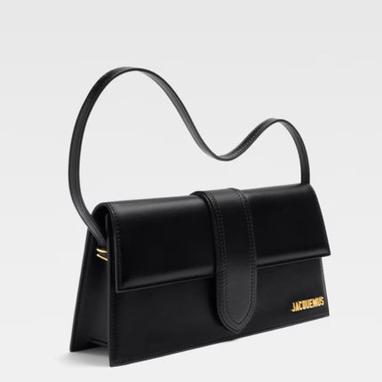 Jacquemus Black  leather Le Bambino Long bag