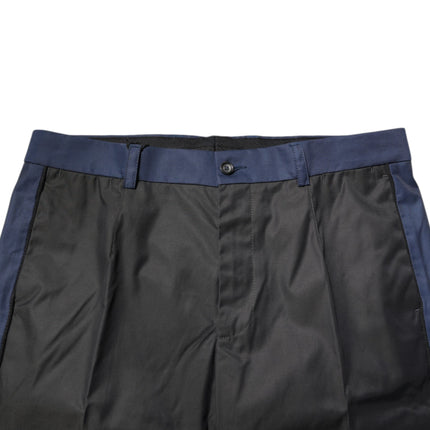 Dolce & Gabbana Gray Blue Cotton 3/4 Chinos Crop Trouser Pants