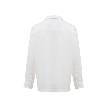 Gran Sasso White Linen Shirt