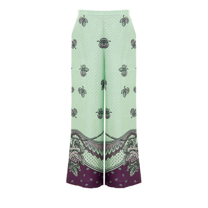 Gucci Green Silk Casual Pants