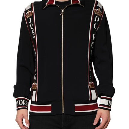 Dolce & Gabbana Black DG King Full Zip Sweatshirt  Sweater