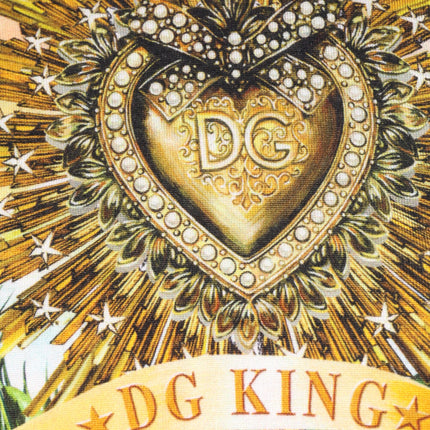 Dolce & Gabbana Tropical Heart Crown Silk Pullover Sweater