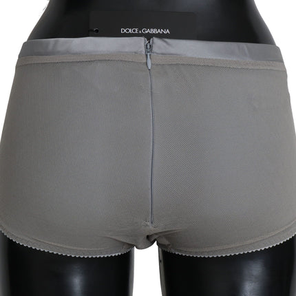 Dolce & Gabbana Underwear Silver With Net Silk Bottoms