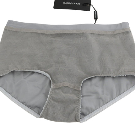 Dolce & Gabbana Underwear Silver With Net Silk Bottoms