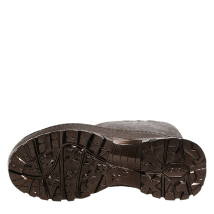 Dolce & Gabbana Metallic Bronze Pull On Rain Boots Shoes