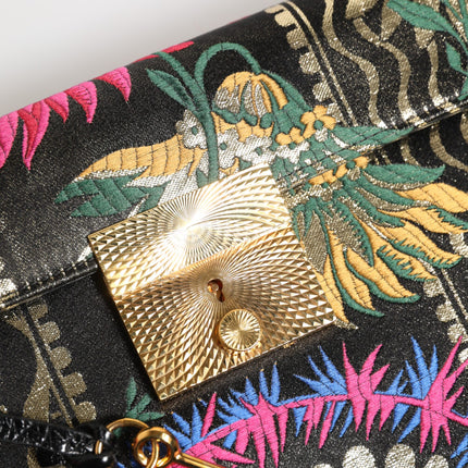 Dolce & Gabbana Multicolor Jacquard Floral Document Briefcase Bag